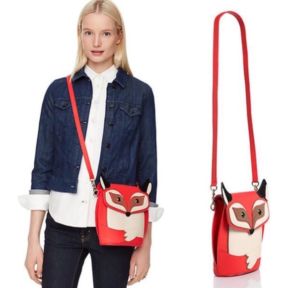 Kate Spade "Blaze a Trail" Crossbody Fox Purse - Picture 3 of 7